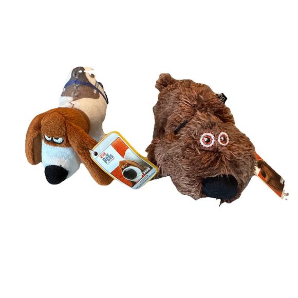 Secret Life Of Pets Set Of 2 Duke And Pops Happy Meal Toys‎ 5” Long - Picture 2 of 16